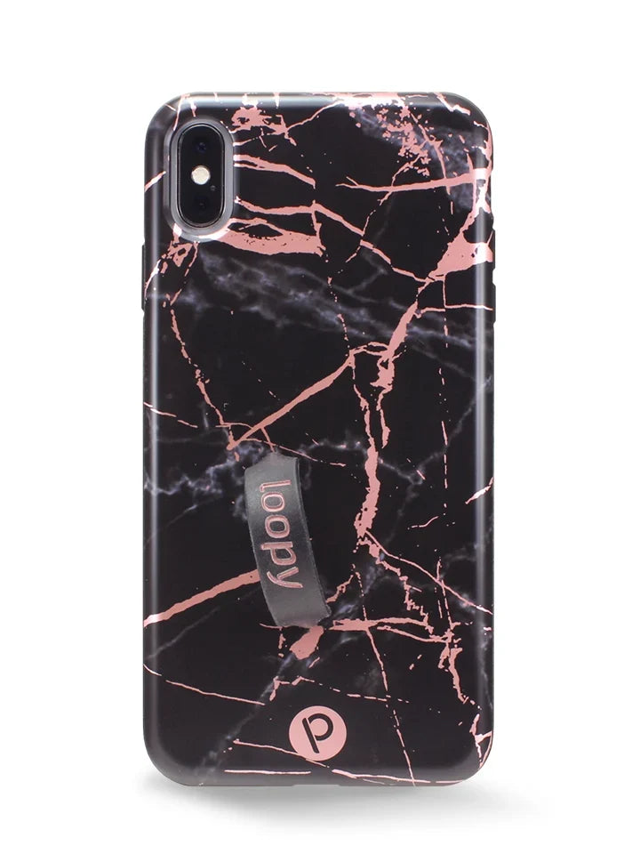 Black Rose Marble Metallic