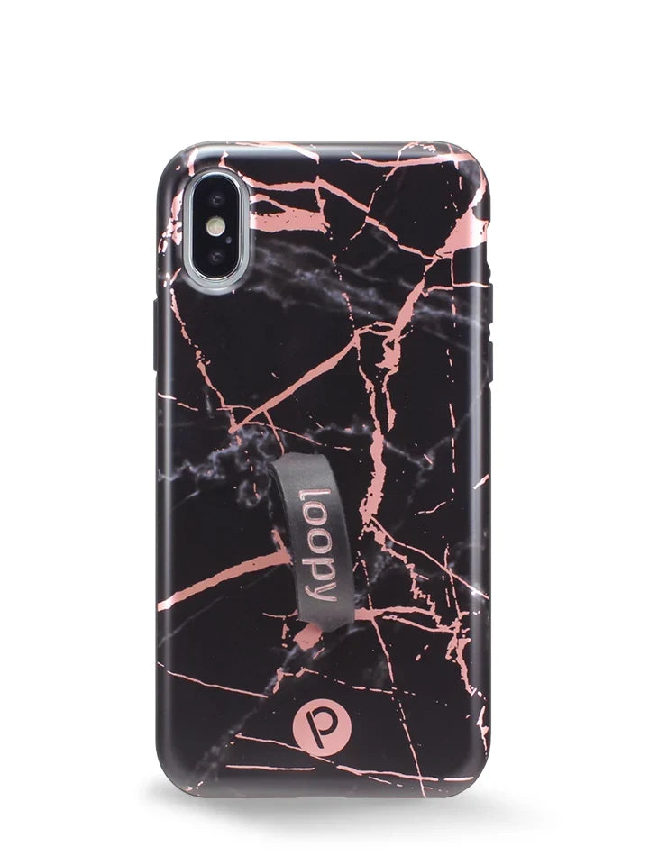 Black Rose Marble Metallic