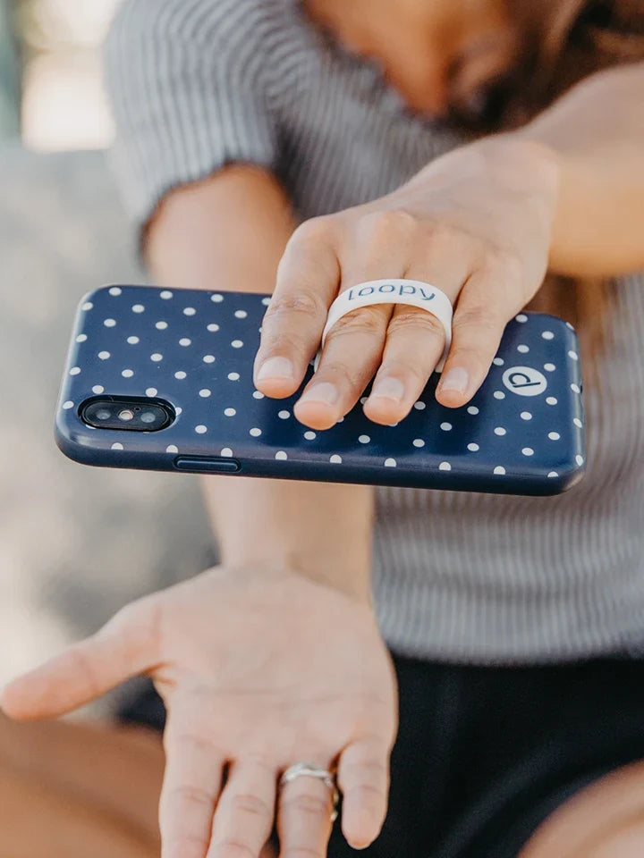 Navy Polka Dot